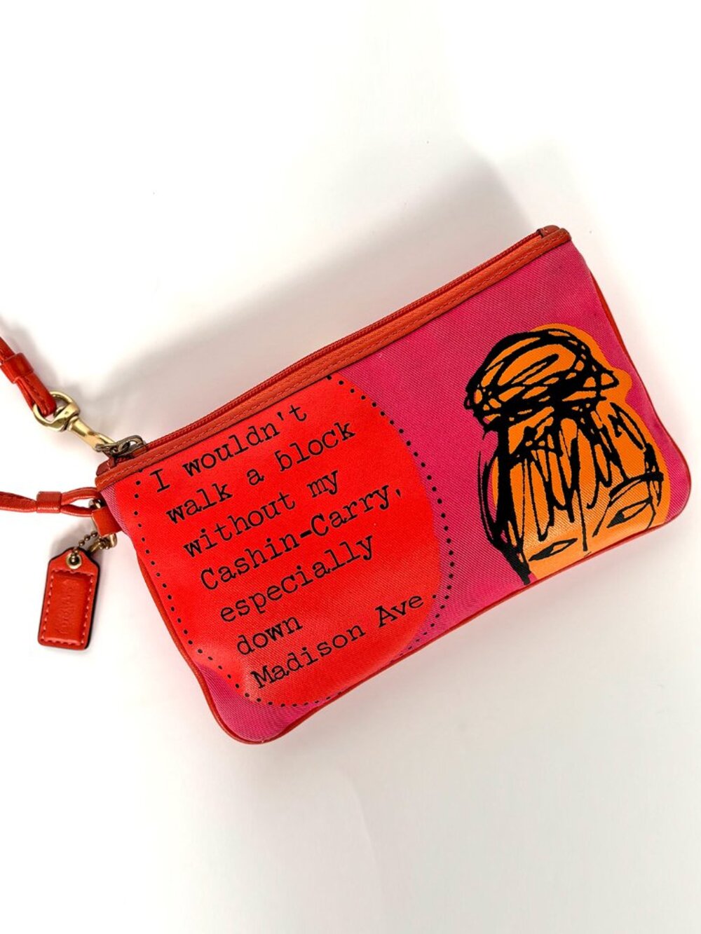 Coach Bonnie Cashin Carry 42583 Pink Orange Mini Bag Kisslock Rare